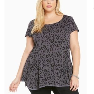 Torrid Leopard Print Challis Tunic Top